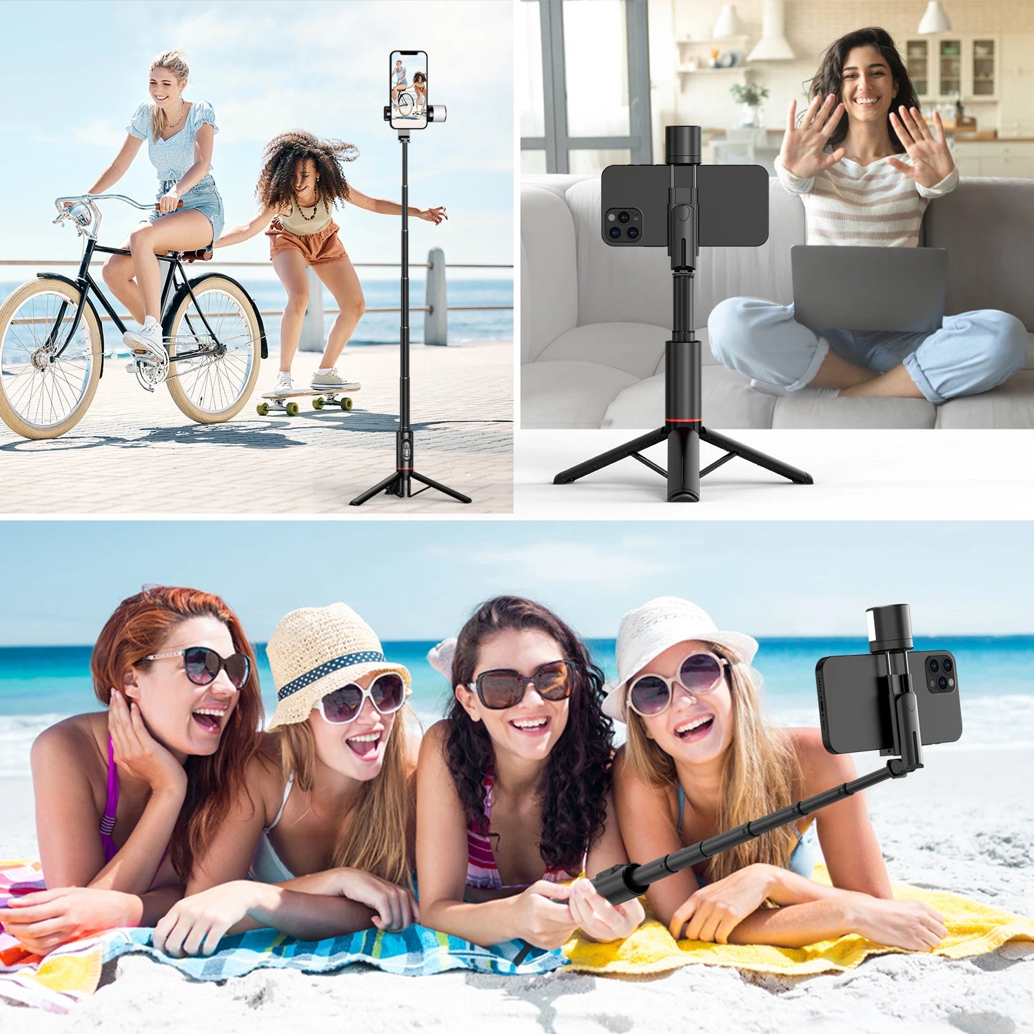 Bluetooth Telefone Selfie Stick Q12sop